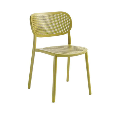 Silla Labenze Nuta en tecnopolímero con asiento y respaldo multiperforado y cuatro patas al color del cuerpo