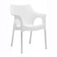 Silla comercial Labenze Ola con asiento de polipropileno y estructura de aluminio sin brazos