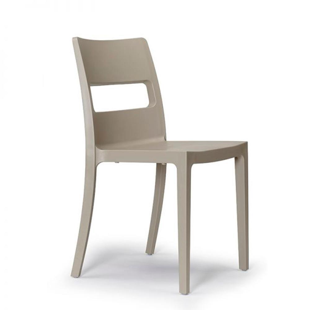 Silla apilable Labenze SAI 155-07300 de polipropileno reforzado con fibra de vidrio y cuatro patas