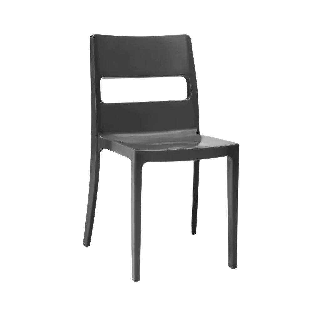 Silla apilable Labenze SAI 155-07300 de polipropileno reforzado con fibra de vidrio y cuatro patas