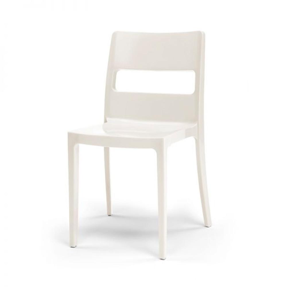 Silla apilable Labenze SAI 155-07300 de polipropileno reforzado con fibra de vidrio y cuatro patas