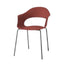 Silla comercial Labenze Lady B con scocca de tecnopolímero y estructura tubular de acero negro