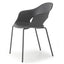 Silla comercial Labenze Lady B con scocca de tecnopolímero y estructura tubular de acero negro