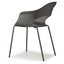 Silla comercial Labenze Lady B con scocca de tecnopolímero y estructura tubular de acero negro