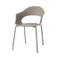 Silla comercial Labenze Lady B con scocca de tecnopolímero y estructura tubular de acero negro