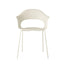 Silla Labenze Lady B 155-22130 apilable con scocca en tecnopolímero y estructura tubular de acero blanco