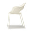 Silla Labenze Lady B 155-22130 apilable con scocca en tecnopolímero y estructura tubular de acero blanco