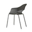 Silla Labenze Lady B con scocca antracita y estructura tubular de acero antracita, apilable