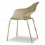 Silla comercial Labenze Lady B con scocca y estructura tubular de acero color dovegray