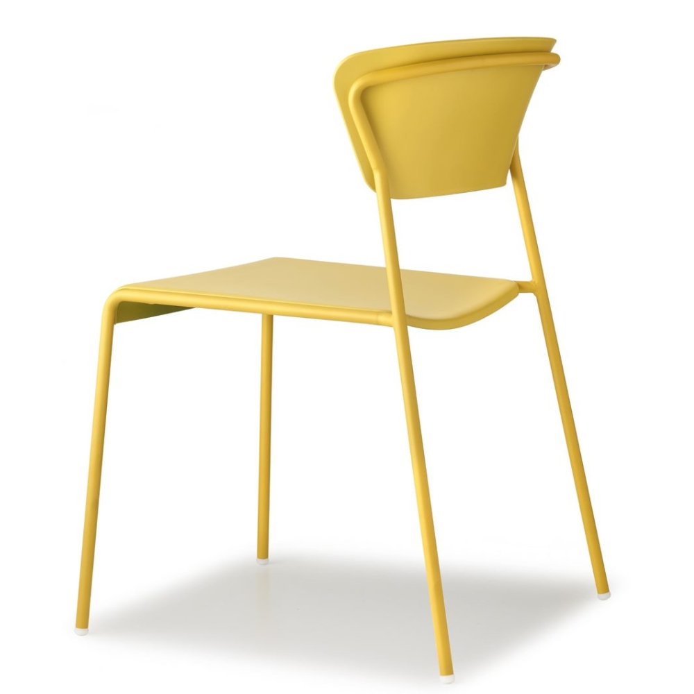 Silla Labenze Lisa 155-22000 apilable con asiento de tecnopolímero y estructura de acero