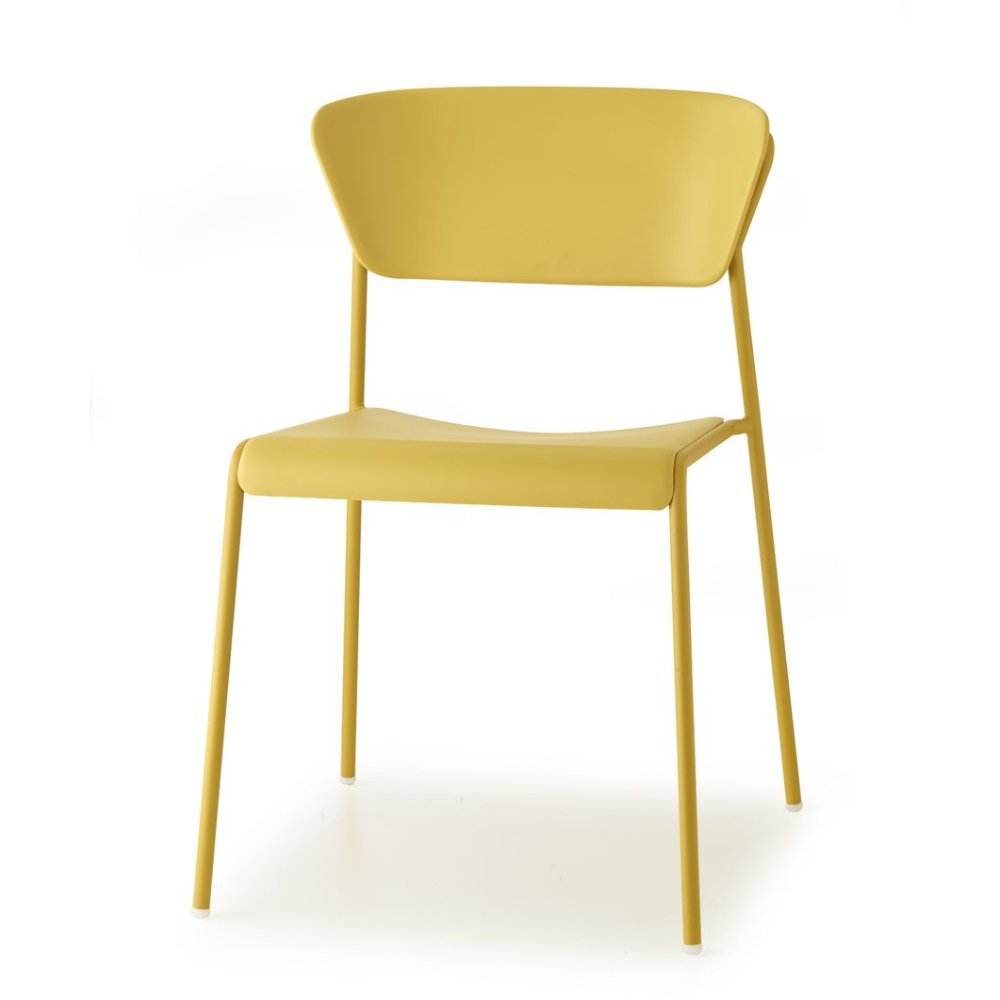 Silla Labenze Lisa 155-22000 apilable con asiento de tecnopolímero y estructura de acero