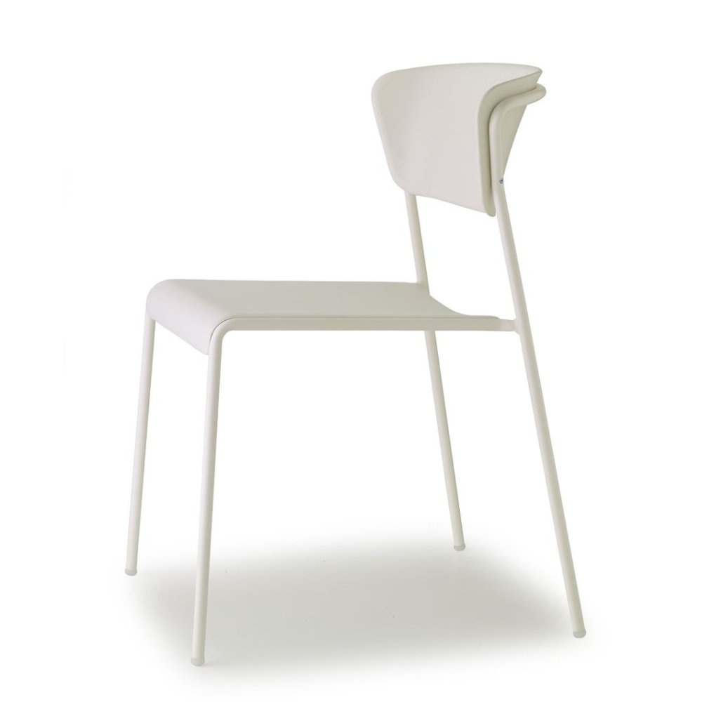 Silla Labenze Lisa 155-22000 apilable con asiento de tecnopolímero y estructura de acero