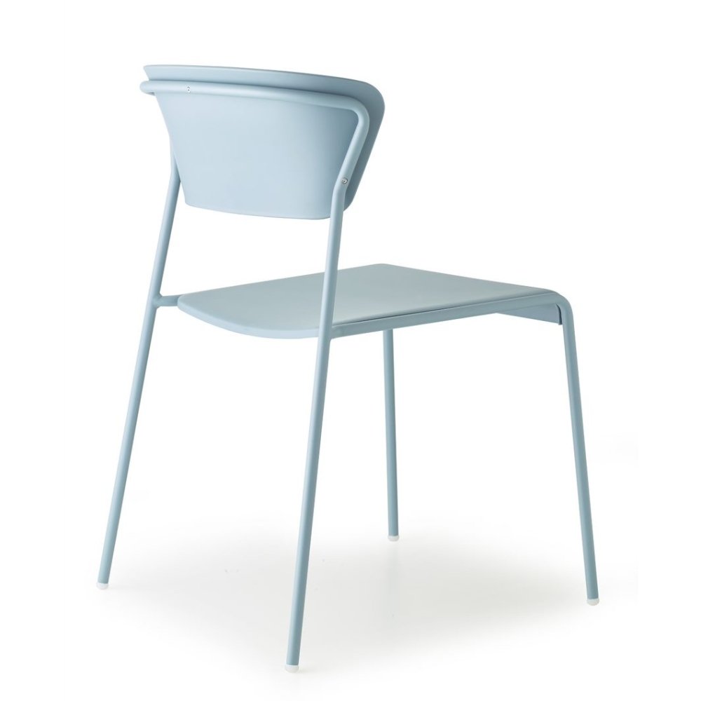 Silla Labenze Lisa 155-22000 apilable con asiento de tecnopolímero y estructura de acero