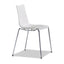 Silla comercial Labenze Zebra apilable en tecnopolímero reciclable con estructura tubular de acero