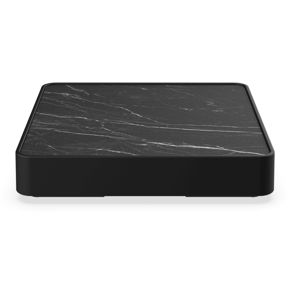 Mesa auxiliar baja RESOL BRISA con tablero HPL y estructura resistente para exterior en varios colores