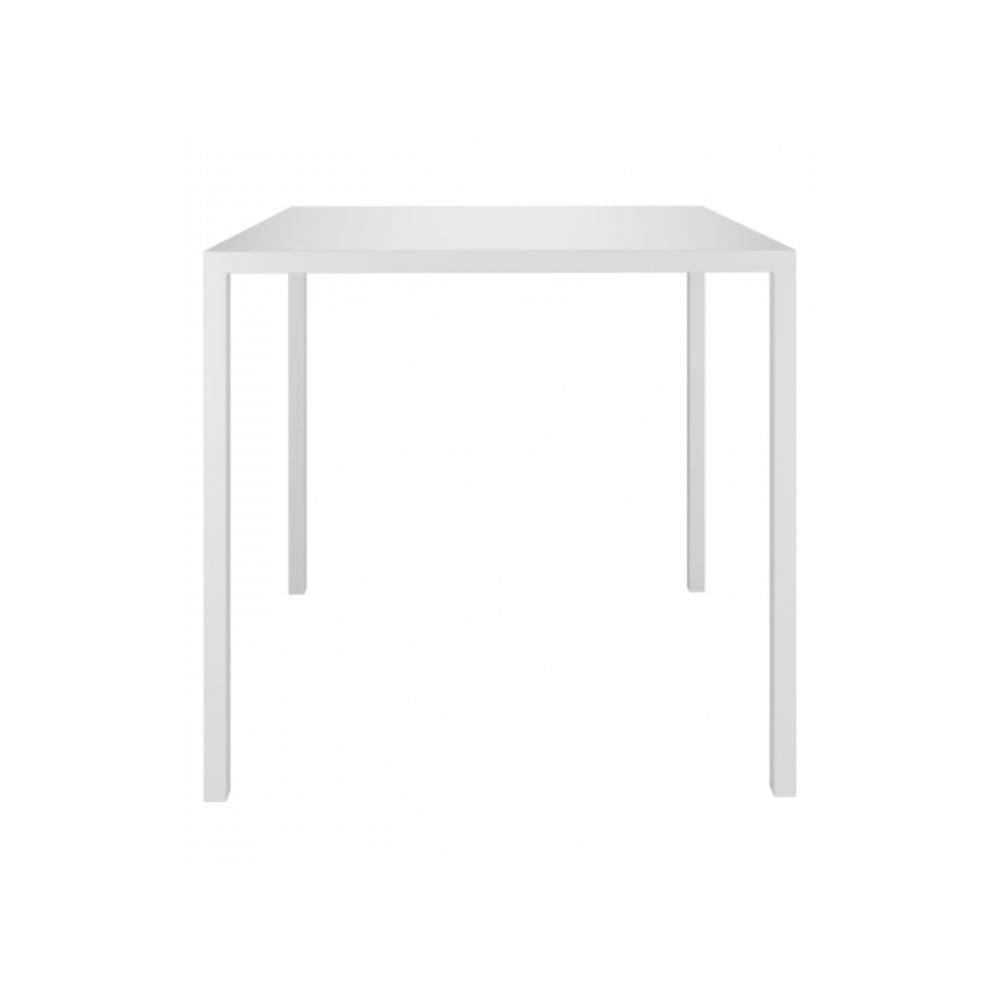 Mesa cuadrada Colos QU700 de lámina de metal con cuatro patas de chapa pintada para exterior