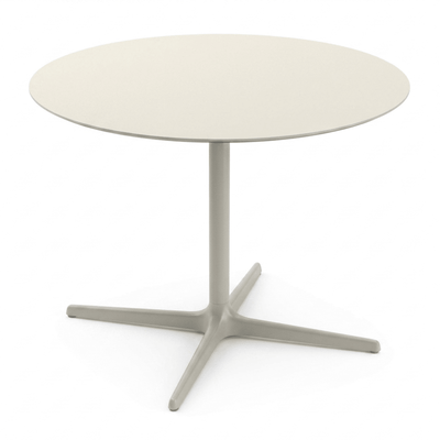 Mesa circular RESOL TOLEDO XL de 100 cm con estructura de aluminio y sobre de compacto fenólico HPL
