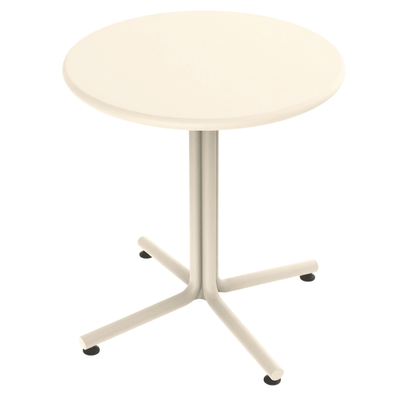 Mesa circular Resol Bini en polipropileno con fibra de vidrio, varios colores, para exterior.