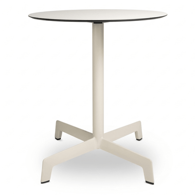 Mesa circular Resol Sputnik Ø70 con estructura de aluminio, pie en poliamida y tablero HPL.