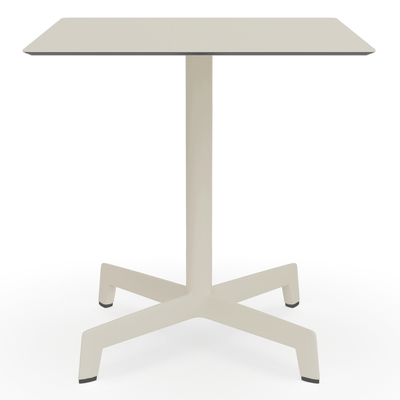 Mesa cuadrada RESOL SPUTNIK 70x70 con estructura de aluminio, pie de poliamida y tablero HPL