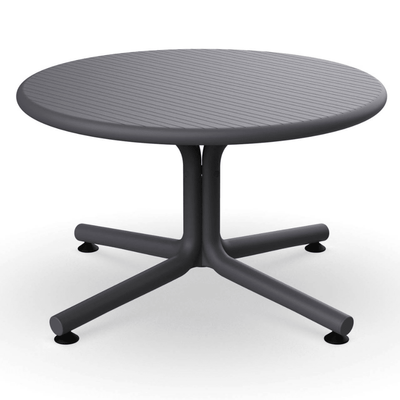 Mesa circular baja RESOL BINI LOUNGE de polipropileno con fibra de vidrio en varios colores