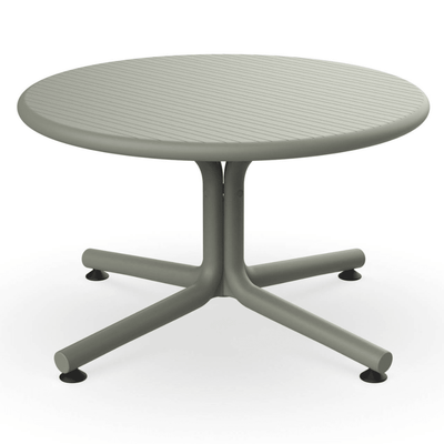 Mesa circular baja RESOL BINI LOUNGE de polipropileno con fibra de vidrio en varios colores