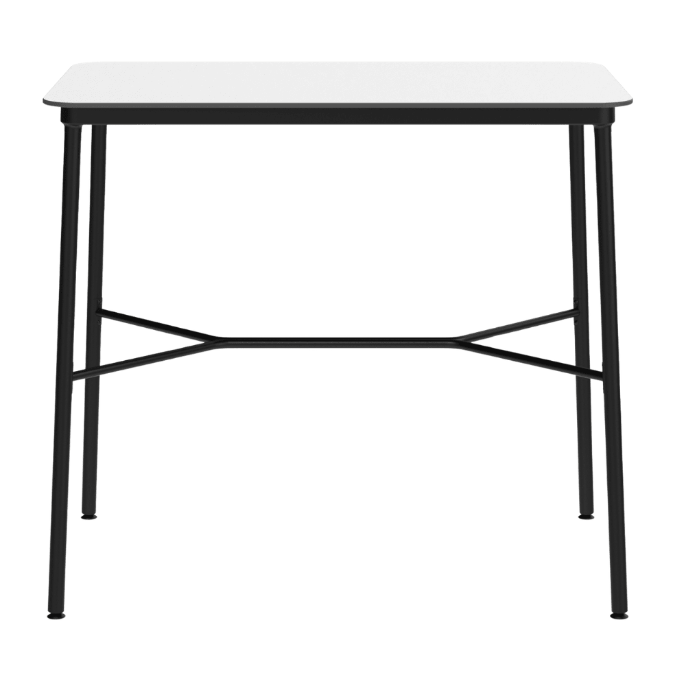 Mesa rectangular RESOL HUB 120x70 con tablero HPL y estructura de aluminio lacado
