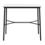 Mesa rectangular RESOL HUB 120x70 con tablero HPL y estructura de aluminio lacado