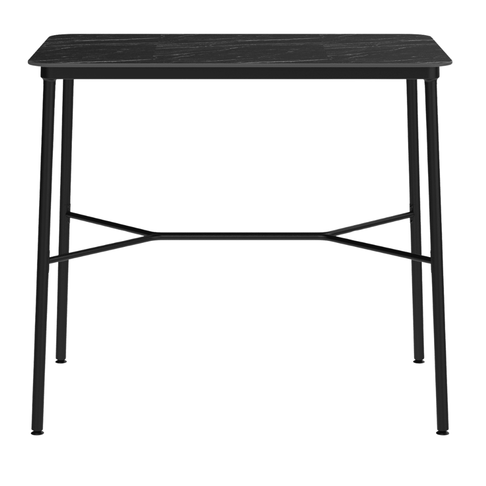 Mesa rectangular RESOL HUB 120x70 con tablero HPL y estructura de aluminio lacado