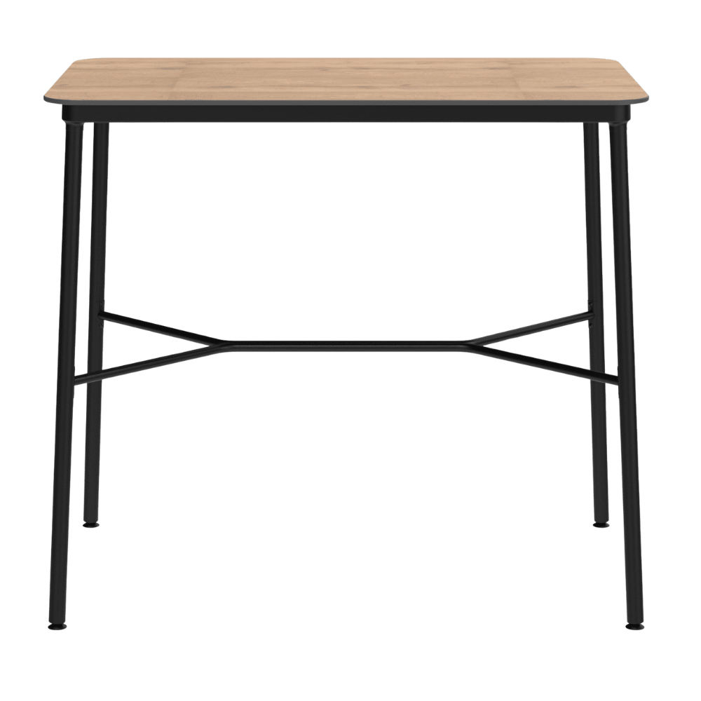 Mesa rectangular RESOL HUB 120x70 con tablero HPL y estructura de aluminio lacado