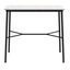 Mesa rectangular RESOL HUB 120x70 con tablero HPL y estructura de aluminio lacado