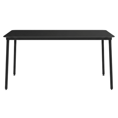 Mesa comercial Resol Hub 150x90 con estructura de aluminio lacado y tablero de HPL