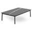 Mesa comercial baja Resol Hub 150x90 con estructura de aluminio lacado y tablero HPL