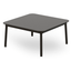 Mesa baja cuadrada RESOL HUB 80x80 con estructura de aluminio lacado y patas de acero