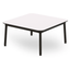 Mesa baja cuadrada RESOL HUB 80x80 con estructura de aluminio lacado y patas de acero