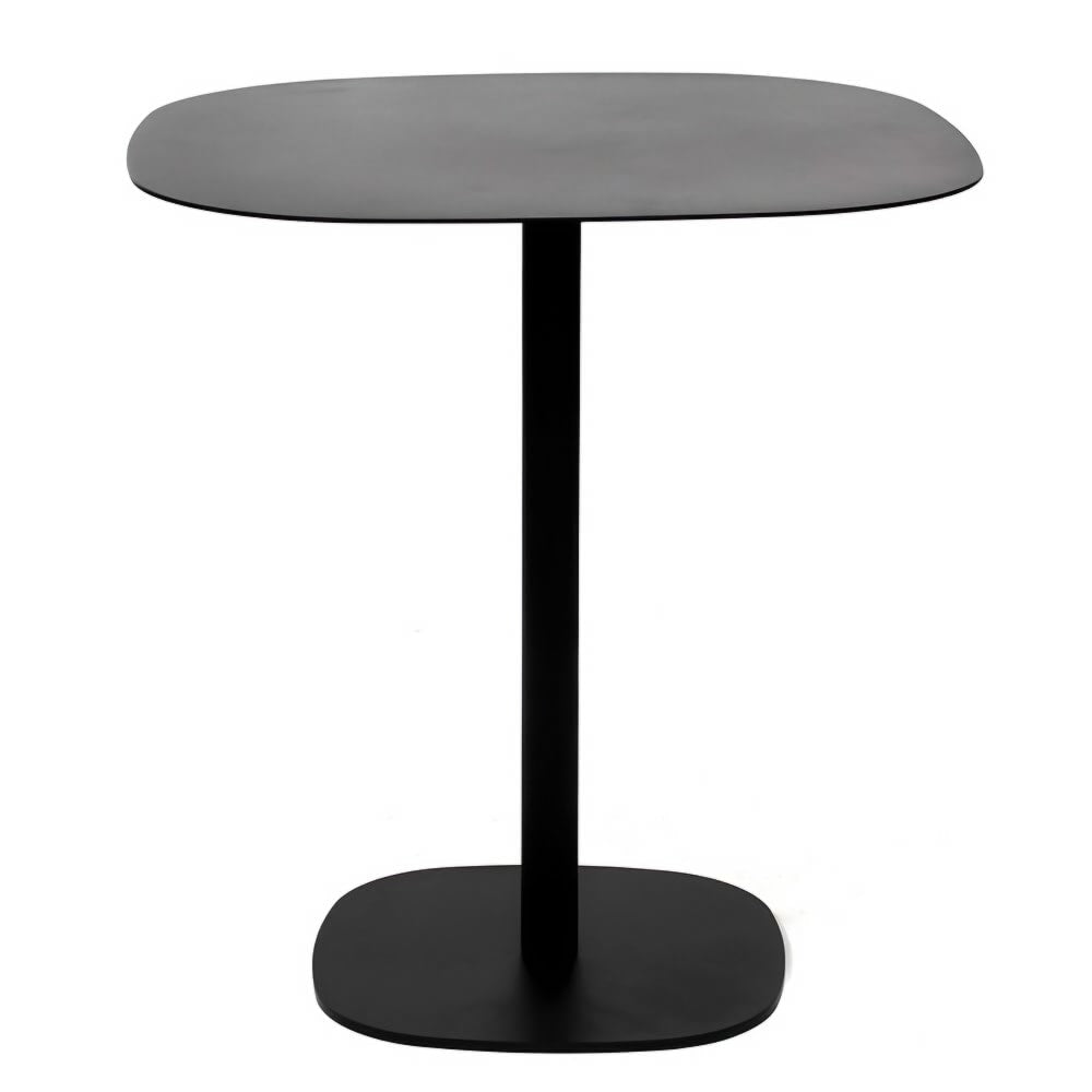 Mesa cuadrada Iron Dinning negra con estructura metálica y acabado electrostático