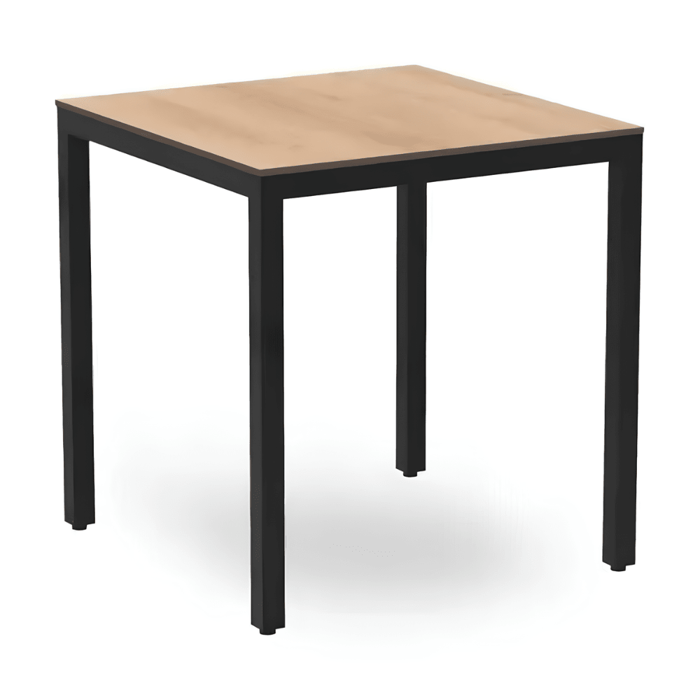 Mesa cuadrada RESOL BARCINO COMPACT 70x70 con estructura de aluminio y tablero fenólico