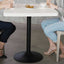 Mesa cuadrada para cafetería Offiho Oulu OHM-7167-DT con pedestal de acero y cubierta de polipropileno