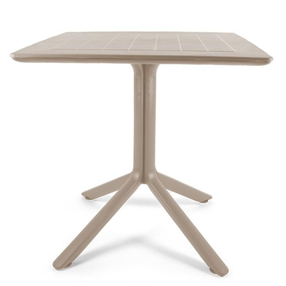 Mesa cuadrada OFFIHO Venice OHM-7155 en polipropileno con base de cuatro puntas, varios colores.