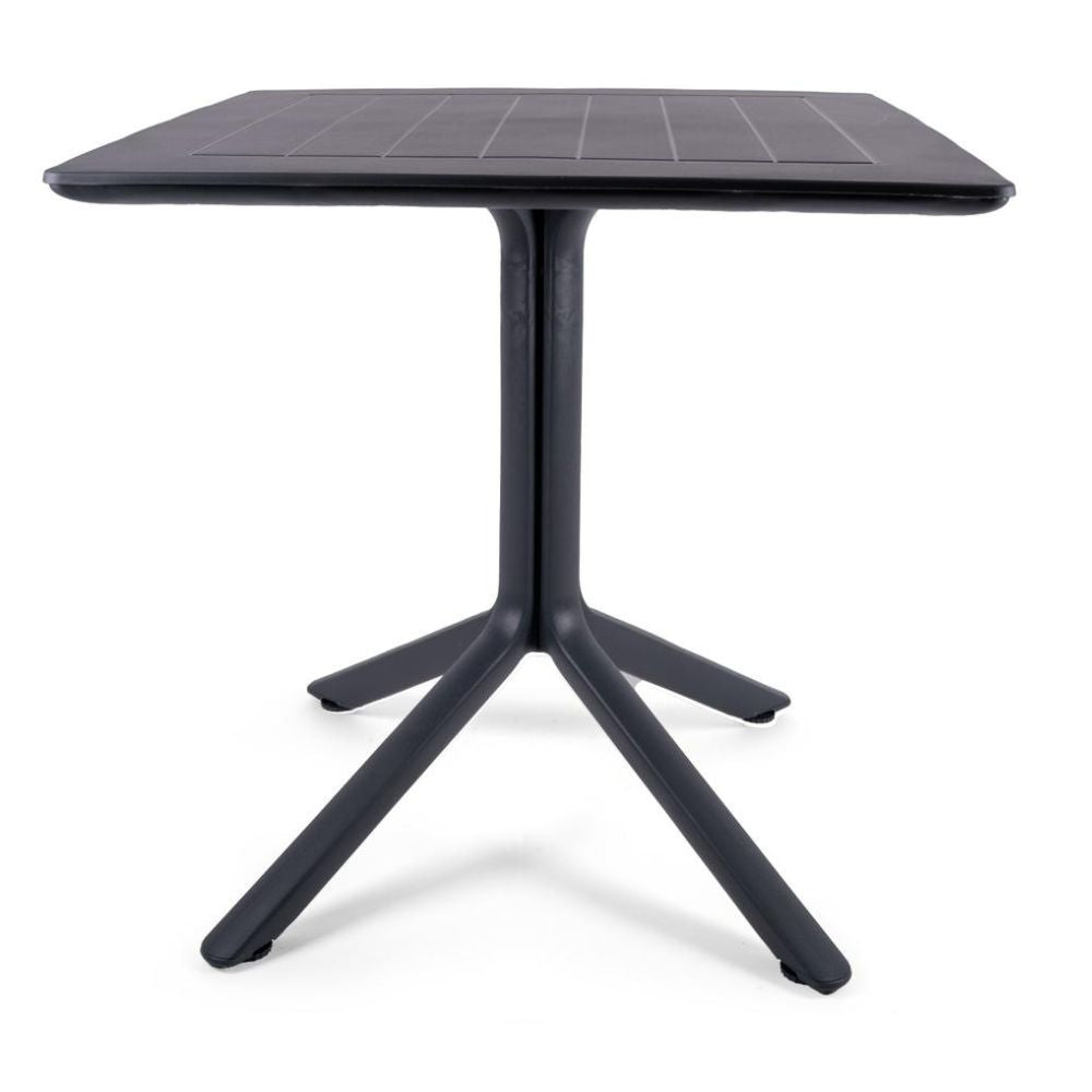 Mesa cuadrada OFFIHO Venice OHM-7155 en polipropileno con base de cuatro puntas, varios colores.