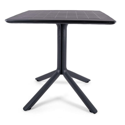 Mesa cuadrada OFFIHO Venice OHM-7155 en polipropileno con base de cuatro puntas, varios colores.