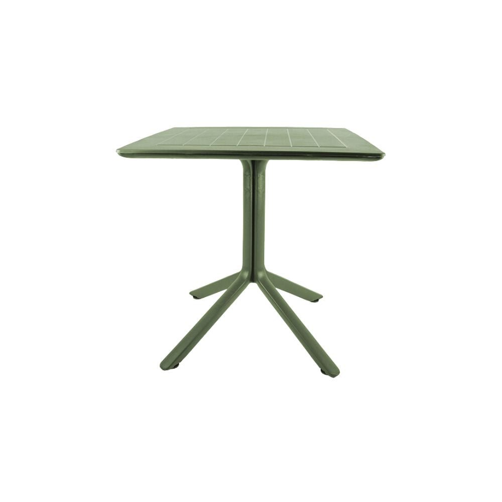 Mesa cuadrada OFFIHO Venice OHM-7155 en polipropileno con base de cuatro puntas, varios colores.