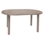 Mesa ovalada RESOL OLOT 140x90 de polipropileno reciclado con agujero para parasol en varios colores
