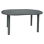 Mesa ovalada RESOL OLOT 140x90 de polipropileno reciclado con agujero para parasol en varios colores