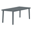 Mesa rectangular Resol Olot Recycled 180x90 en polipropileno reciclado con agujero para parasol.
