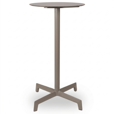 Mesa periquera redonda Resol Sputnik Alta Ø60 con estructura de aluminio y tablero HPL