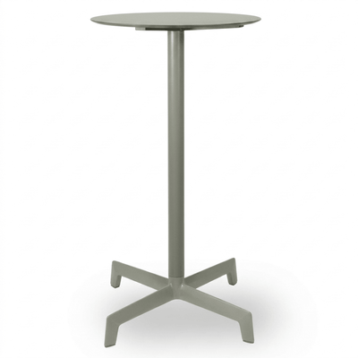 Mesa periquera redonda Resol Sputnik Alta Ø60 con estructura de aluminio y tablero HPL