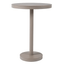 Mesa periquera redonda Resol Barcino de pie central con estructura de aluminio anodizado