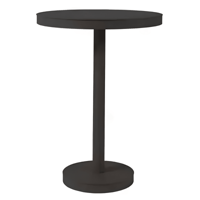 Mesa periquera redonda Resol Barcino de pie central con estructura de aluminio anodizado