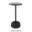 Mesa periquera comercial Requiez Root con base ovalada y cubierta en varios colores